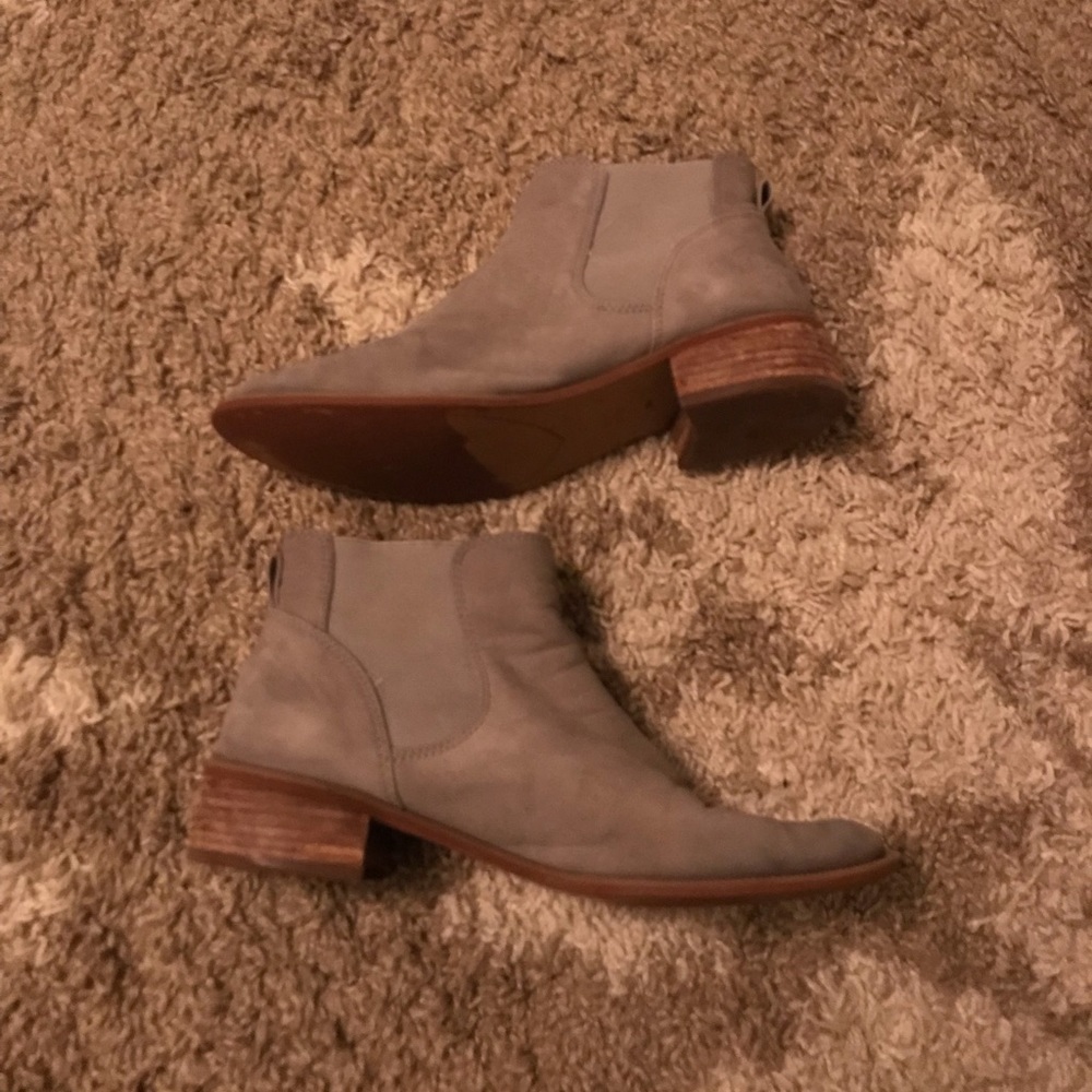 Grey Chelsea boots
